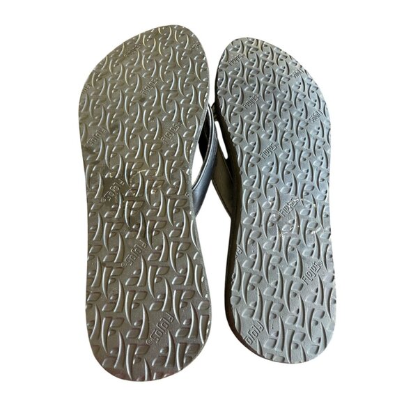 Flojos Women Flip Flops Thong Sandals Black/Tie-Dye Size 10 Comfort Beachy - Picture 7 of 7